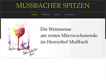 Tablet Screenshot of mussbacher-spitzen.de